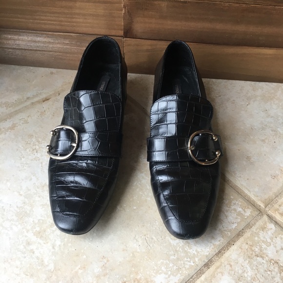Uterque Shoes | Uterque Buckle Loafers | Color: Black | Size: 8 | Valentinaferri8's Closet